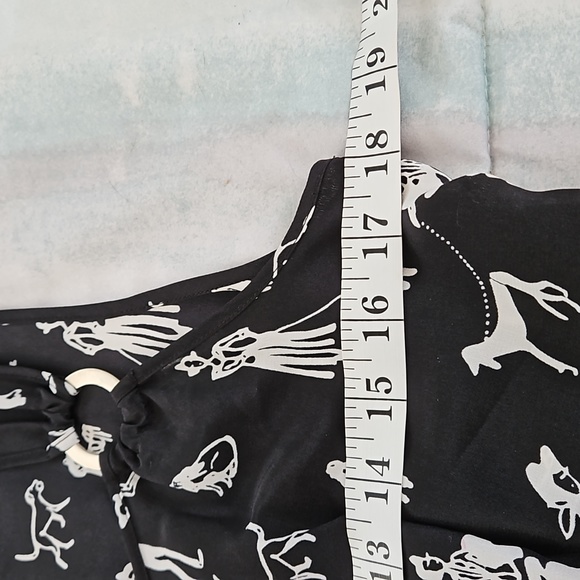 Spenser Jeremy Dog Walking Silk Top Size M - Picture 5 of 11